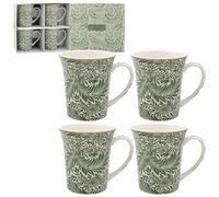 The Leonardo Collection William Morris Larkspur Mugs Set of 4 Kitchen & Home | Stylish Tableware Mug Set of 4 for Every Occasion | Lovely Coffee Cup Set for Mens Gifts & Birthday Gifts for Women