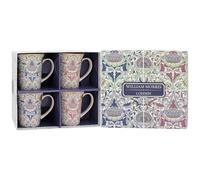 The Leonardo Collection William Morris Lustre Lodden Mugs Set of 4 Kitchen & Home | Stylish Tableware Mug Set of 4 for Every Occasion | Lovely Coffee Cup Set for Mens Gifts & Birthday Gifts for Women
