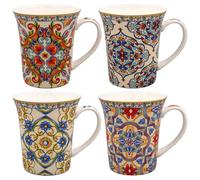 The Leonardo Collection William Morris Lustre Tuscany Mugs Set of 4 Kitchen & Home | Stylish Tableware Mug Set of 4 for Every Occasion | Lovely Coffee Cup Set for Men Gifts & Birthday Gifts for Women
