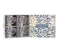 The Leonardo Collection William Morris Lustre Willow Bough Mugs Set of 4 Kitchen & Home | Tableware Mug Set of 4 for Every Occasion | Lovely Coffee Cup Set for Mens Gifts & Birthday Gifts for Women