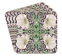 The Leonardo Collection William Morris Pimpernel Coasters Set of 4 For Office Home & Kitchen | Lovely Coaster Set For Decorative Home Accessories Drinks Coasters For Tea & Coffee