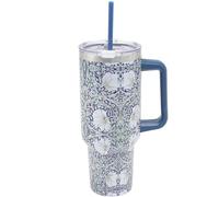 The Leonardo Collection William Morris Pimpernel Double Walled Stainless Steel Drinks Cup 1200ml for Kitchen | Lovely Coffee Cup Set for Home & Office | Coffee & Tea Cups for Enjoying Hot Drinks