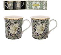 The Leonardo Collection William Morris Pimpernel Mugs Set of 2 Kitchen & Home | Stylish Tableware Mug Set of 2 for Every Occasion | Lovely Coffee Cup Set of 2 for Mens Gifts & Birthday Gift for Women