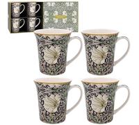 The Leonardo Collection William Morris Pimpernel Mugs Set of 4 Kitchen & Home | Stylish Tableware Mug Set of 4 for Every Occasion | Lovely Coffee Cup Set for Mens Gifts & Birthday Gifts for Women