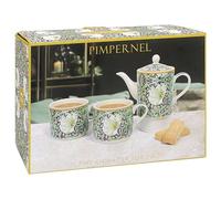 The Leonardo Collection William Morris Pimpernel Tea for Two | Lovely Design Tea Pot & Cup Set | Ceramic Tea Pot Gift Set for Women & Men | Beautiful Printed Tea Pot for Home & Office