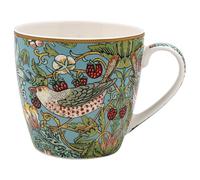 The Leonardo Collection William Morris Strawberry Thief Breakfast Mug 480ml for Coffee, Tea and Hot Drinks | Fine China Coffee Mugs for Daily Use | Practical Drinkware Gifts for Women & Men
