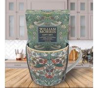 The Leonardo Collection William Morris Strawberry Thief Coffee Gift Set For Men & Women | Premium Coffee Selection Box For Christmas & Birthdays | Luxury Gourmet Hamper For Lovers & Family