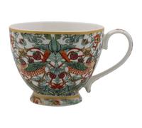 The Leonardo Collection William Morris Strawberry Thief Footed Mug for Hot Drinks | Fine China Printed Coffee Cups for Kitchen & Home | Reusable Tea and Coffee Mugs for Every Occasion
