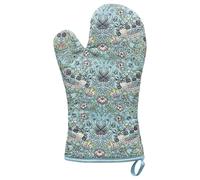 The Leonardo Collection William Morris Strawberry Thief Sin Oven Glove | 100% Cotton Fabric, Heat Resistant Lining, Flexible Fit, Heritage Pattern, Secure Handling, Kitchen Companion