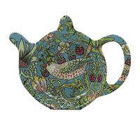 The Leonardo Collection William Morris Strawberry Thief Teabag Tidy for Home & Kitchen | Decorative Tea Pots Gift for Women & Men | Durable Fine China Teapot for Daily Use