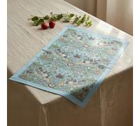The Leonardo Collection William Morris Strawberry Thief Teal Tea Towel | 100% Cotton, Highly Absorbent, Durable Fabric, Decorative Print, Machine Washable, Everyday Kitchen Essential