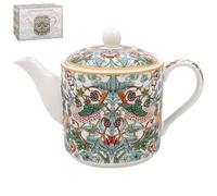 The Leonardo Collection William Morris Strawberry Thief Teapot for Kitchen | Lovely Kitchen Accessories for Home | Without Tea Strainer Tea Pot for Everyday Use | Durable Tea Pots for Home & Office