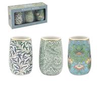 The Leonardo Collection William Morris Vase 3 Asst Ceramic Set Of 3 For Home & Living Room | Lovely Home Décor Accessory For Flowers And Decoration | Reusable & Practical Gift For Women And Men