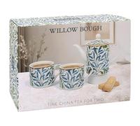 The Leonardo Collection William Morris Willow Bough Tea for Two | Ceramic Teapot and Cup Set | Beautiful Gift for Home and Office | Stylish Printed Teapot, Mulitcolour