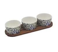 The Leonardo Collection Willow Bough Snack Bowls Tray William Morris for Kitchen & Home | Non Slip Serving Tray for Food | Serving Platter for Lunch & Dinner | Plastic Trays for Tea & Serving Dishes