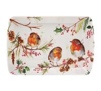 The Leonardo Collection Winter Robins Small Tray For Serving Dishes | Serving Trays For Kitchen Accessories | Serving Platter For Serv Food Platters for Food Service