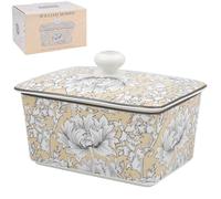 The Leonardo Collection Wm. Morris Assortments Stoneware Chrysanthemum Butter Dish for Kitchen & Home | Dishwasher Safe Butter Dish for Keep Butter Fresh | BPA-Free Butterdish for Butter Storage