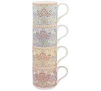 The Leonardo Collection Wm. Morris Hyacinth Stack Mugs Set of 4 x 300ml