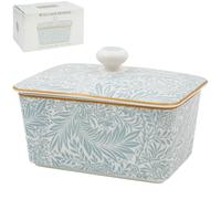 The Leonardo Collection Wm. Morris Larkspur Stonewear Butter Dish