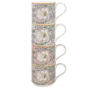 The Leonardo Collection Wm. Morris Pimpernel Stack Mugs Set of 4 x 300ml