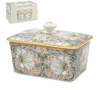 The Leonardo Collection Wm. Morris Pimpernel Stonewear Butter Dish