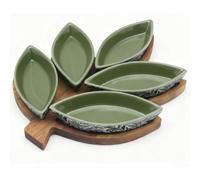 The Leonardo Collection Wm. Morris Willow Bough Leaf Snack Dishes