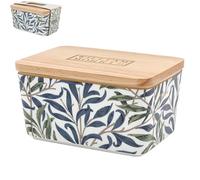 The Leonardo Collection Wm. Morris Willow Bough Stoneware Willow Bough Butter Dish for Kitchen & Home | Dishwasher Safe Butter Dish for Keep Butter Fresh | BPA-Free Butterdish for Butter Storage
