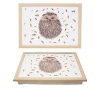 The Leonardo Collection Wooden Kitchenware Hedgehog Food Serving Laptray | Bean Cushioned Base, Stable Surface, Comfortable Dining, Wipe Clean Finish, Lightweight Design, Gift Choice