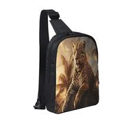 The leopard lost Durable Chest Pack,Crossbody Bag with Water-Resistant Oxford Fabric, Design for Travel,Hiking,Daily Use