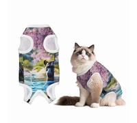 The Leopard Next to The Lilac Flower Dog Surgery Suit Recovery Suit, 100% Cotton Breathable Full Body Dog & Cat Surgical Suit with Cute Prints, Male & Female Pets X-Large