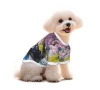 The Leopard Next to The Lilac Flower Dog T-Shirt Clothes Apparel Puppy Vest Pet and Elastic Tank Top Clothing, Dogs Cats Pullovers Cute Breathable Soft Medium
