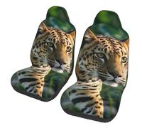 The Leopard'S Path Print Auto Seats Protectors Set Of 2 Universal Auto Seats Cover Easy Clean Car Seat Protector For Men Women Suv