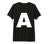 The Letter A Capital Plain White Bold Text Premium T-Shirt
