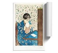 The Letter By Mary Cassatt | Unframed Wall Art Print | Ready to Frame Poster | Modern Home Decor Picture | Artwork for Living Room, Bedroom, Kitchen or Office | A1 (59.4x84.1 cm)