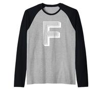 The Letter F Fun Big and Bold for Events Family Teams Groups Raglan Baseball Tee