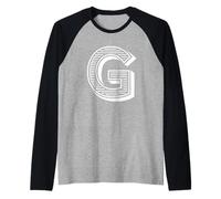 The Letter G Fun Big and Bold for Events Family Teams Groups Raglan Baseball Tee