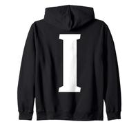 The Letter I Fun Big and Bold for Events Family Teams Groups Zip Hoodie
