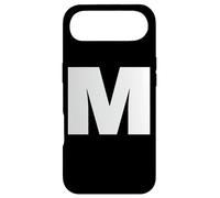 The Letter M Capital Plain White Bold Text Case for iPhone Air