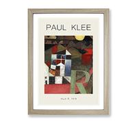 The Letter R By Paul Klee Exhibition Museum Painting Framed Wall Art Print, Ready to Hang Picture for Living Room Bedroom Home Office Décor, Oak A4 (34 x 25 cm)