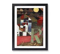 The Letter R By Paul Klee Framed Wall Art Print A3 Black