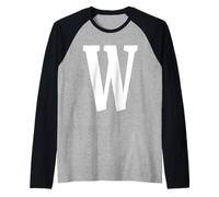 The Letter W Fun Big and Bold for Events Family Teams Groups Raglan Baseball Tee