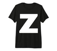 The Letter Z Capital Plain White Bold Text Premium T-Shirt