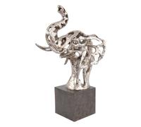 The Libra Company Addo Abstract Elephant Head Sculpture - Resin - L35 x W25 x H62 cm The Libra Company Multicolor