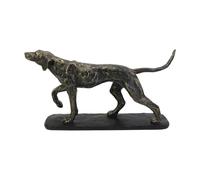 The Libra Company Hunter Dog Sculpture - Polyresin/Limestone - L10.4 x W50 x H25.2 cm in Bronze The Libra Company Bronze