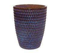 The Libra Company Mediterranean Reactive Glaze XL Planter - Ceramic - L41 x W41 x H54 cm in Blue The Libra Company Blue