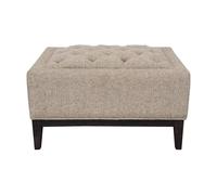 The Libra Company Theodore Buttoned Stool - Wood/Foam/Poly/Metal - L61 x W81 x H48 cm in Taupe The Libra Company Taupe