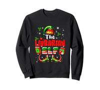 The Librarian Elf Christmas Funny Job Team Matching Parties Sweatshirt
