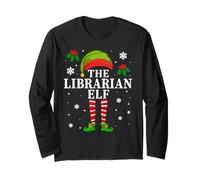 The Librarian Elf Christmas Matching Long Sleeve T-Shirt