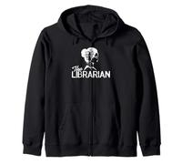 The Librarian Knowledge Keeper Iconic Minimal Style Zip Hoodie