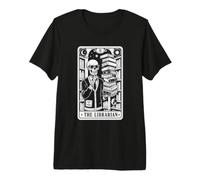 The Librarian Tarot Card Skeleton Reading Premium T-Shirt